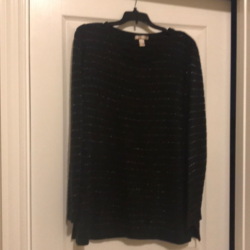 White Stag Plus Metallic Striped Sweater